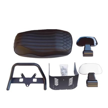 适用于深远T300一体坐垫短尾扶手靠背改装配菱形53cm后座包直上