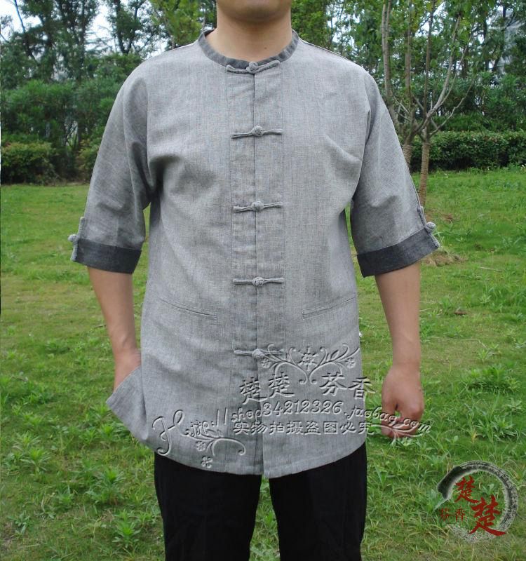 掌柜推荐特色无领短袖唐装