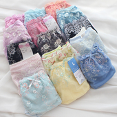 满38 孤品L号 女中低腰女士三角短裤 包邮 日本出口光滑牛奶丝内裤