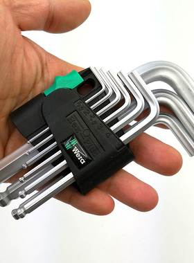 德国维拉 WERA 公制短身球头内六角扳手 950PKS/9 133163 1.5 2 3