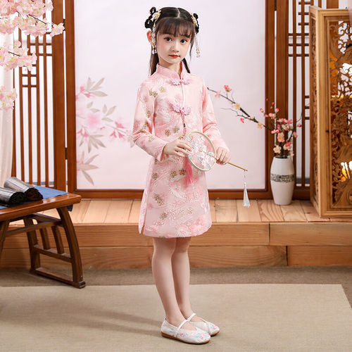 女童旗袍汉服连衣裙汉服襦裙儿童裙子中国风童装女孩古装唐装夏装