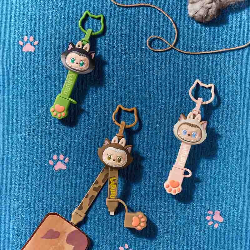 POPMART泡泡玛特拉布布THE MONSTERS 一喵变猫系列数据线盲盒礼物