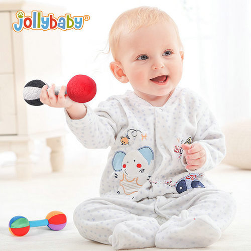 jollybaby手摇铃0-1岁布艺单个装