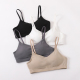 2025春夏新款 胸垫一体抹胸美背文胸细肩带可调节无痕内衣打底文胸