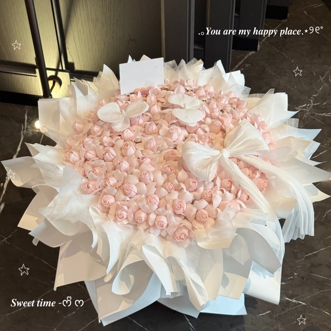 仙子之吻永生香皂花束送女友闺蜜