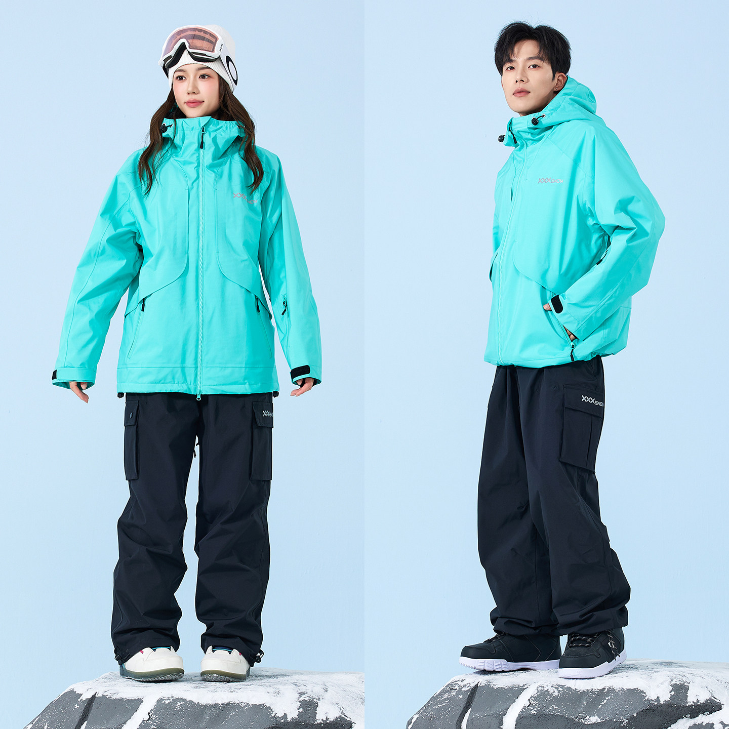 XXXsnow加棉单板滑雪服套装3L防水男女滑雪衣服套装保暖加厚