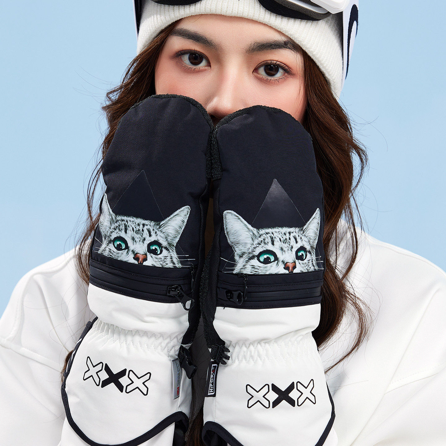 XXXsnow单板滑雪手套男女款带护板护腕内五指手套手闷子