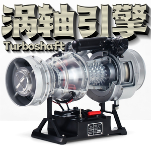 涡轴金属航空发动机航拼装模型