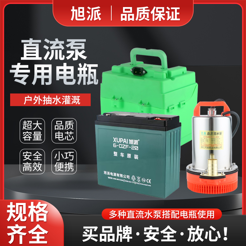 充电式直流潜水泵瓶电动车浇菜农用家专用池抽水泵机12v24v48伏60-封面