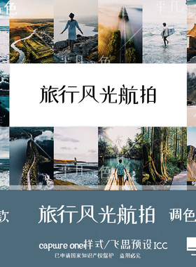 captureone样式 旅行风光航拍摄影胶片调色滤镜 C1飞思预设CO739