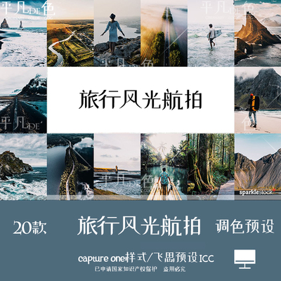 captureone样式 旅行风光航拍摄影胶片调色滤镜 C1飞思预设CO739