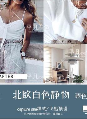 capture one样式 北欧白色静物家居旅拍调色滤镜c1飞思预设CO831