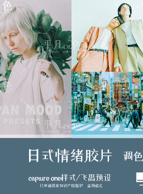 capture one样式 日式情绪色彩胶片人像调色滤镜 C1飞思预设CO287