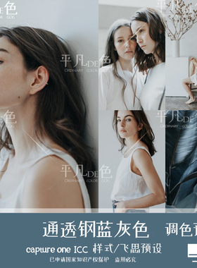 capture one样式低饱和通透柔和胶片人像调色滤镜c1飞思预设CO995