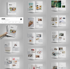 Indesign高端模板源文件A4 30P高品质食品食物餐饮杂志ID画册素