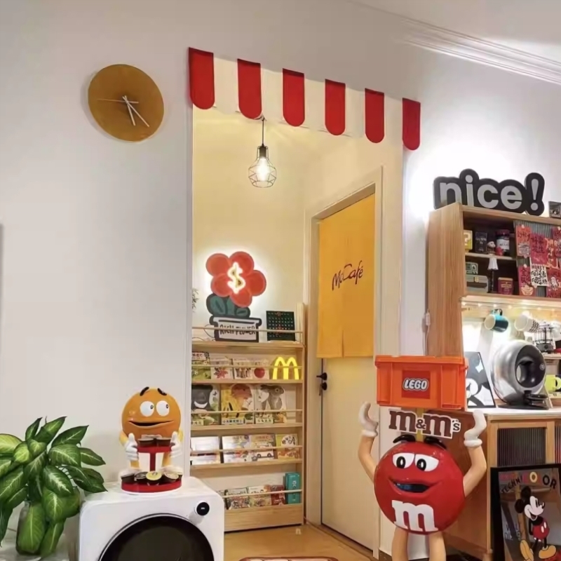 门帘装饰玄关拉旗多巴胺门帘创意入户门门头装饰配件氛围感彩旗