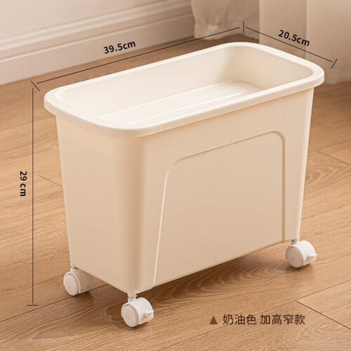 可移动带轮桌下杂物收纳筐桌面杂物收纳盒办公室包包收纳架书本收