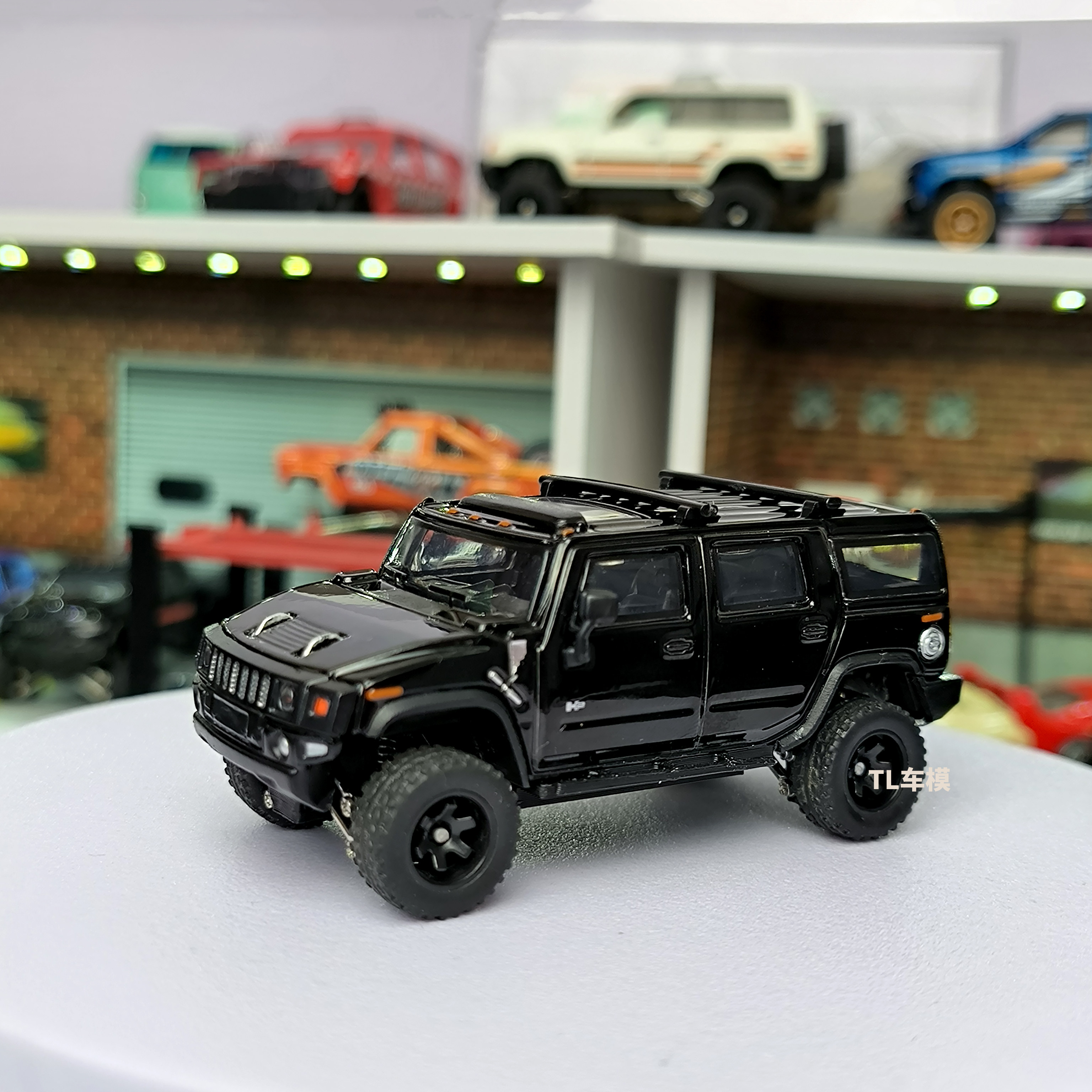合金车模改装164避震悍马H2收藏