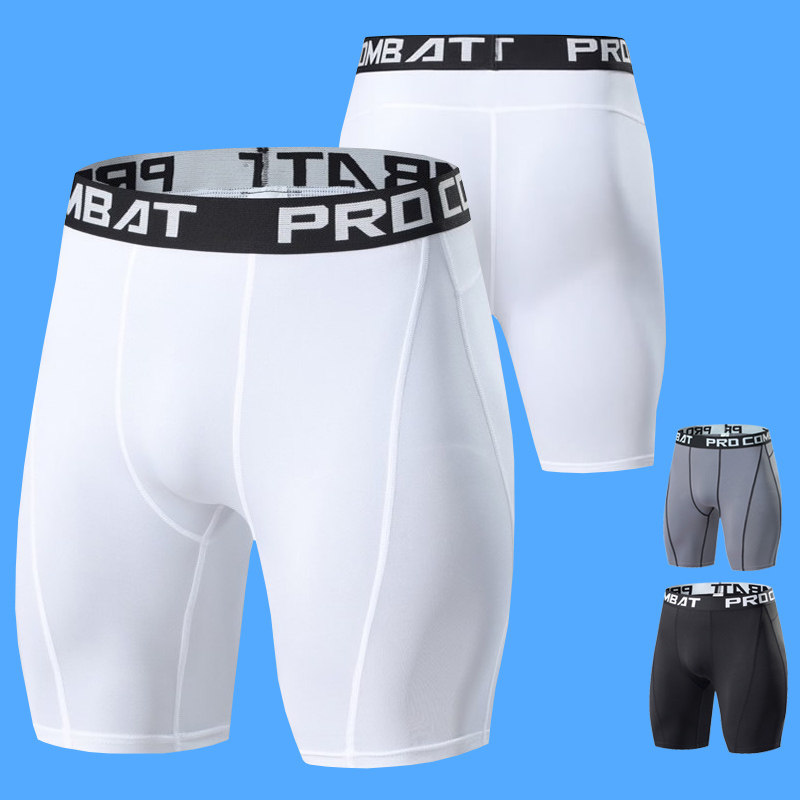 运动紧身短裤男夏季田径跑步训练裤高弹力透气速干打底健身压缩裤