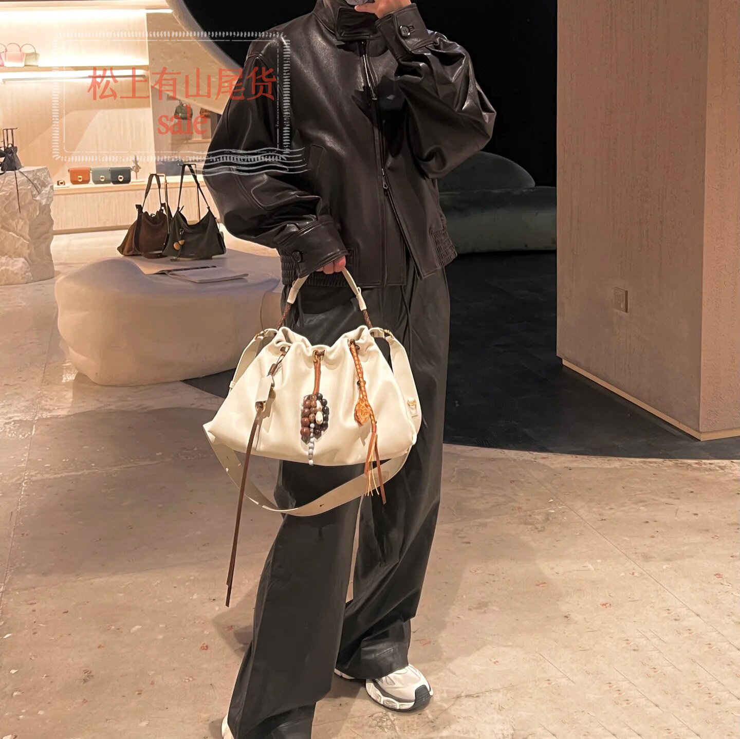 【文淇同款】山下百纳托特包大容量垃圾袋单肩斜挎时尚通勤流浪包