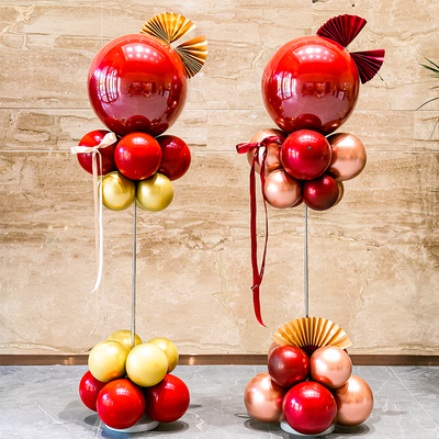 1.7米波波球圆环立柱气球布置