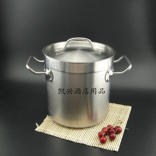 酒店04款商用复底高锅不锈钢桶汤桶汤锅桶加厚电磁炉专用30cm