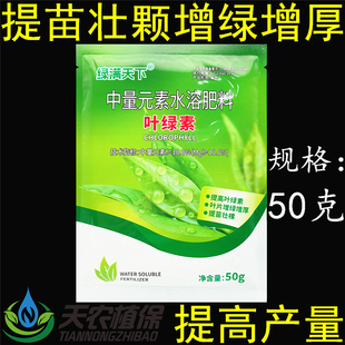 叶绿素绿植物叶面肥中量元 素水溶肥料花卉蔬菜果树黄叶变绿解药害