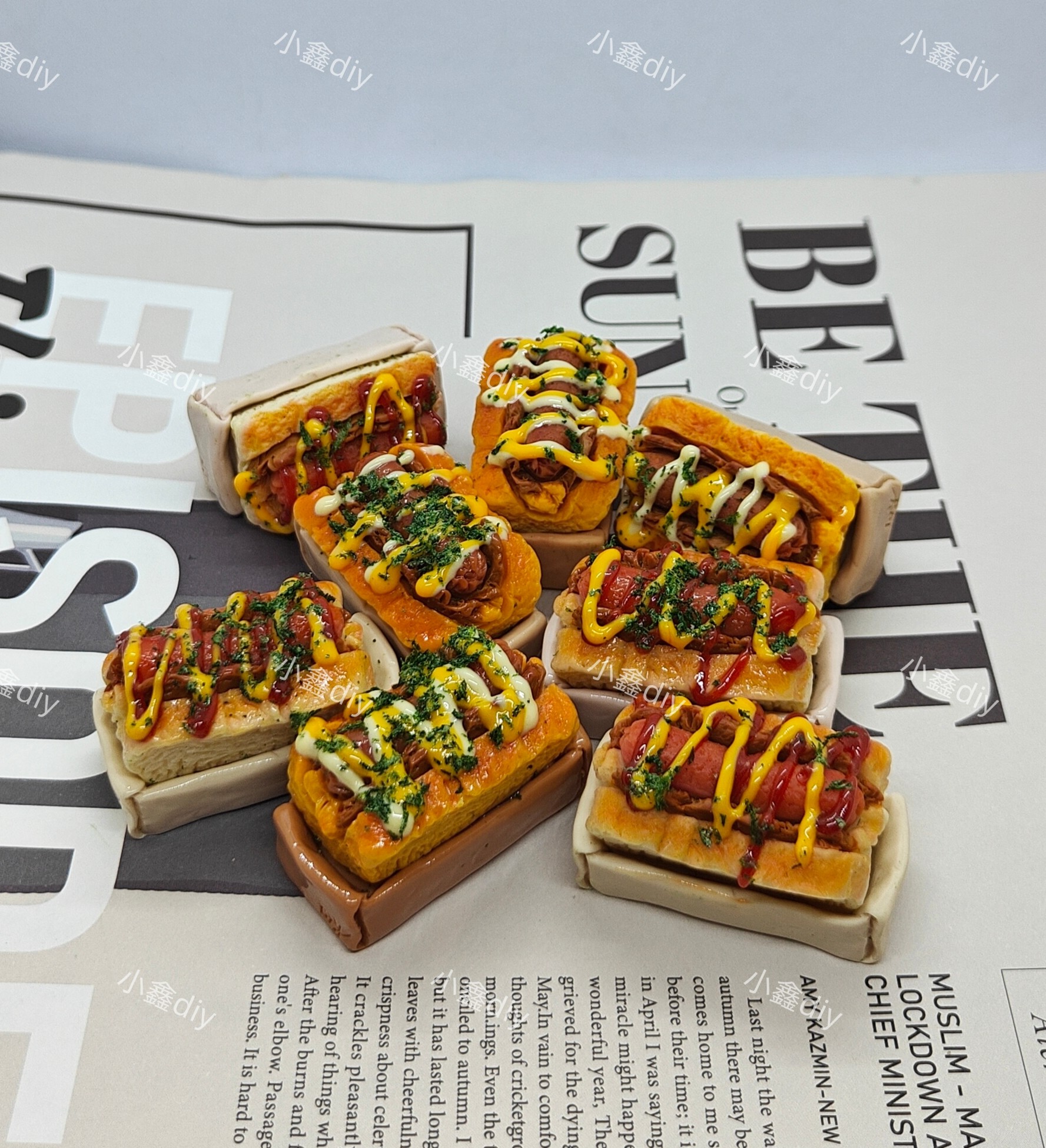 DUOYE/朵爷定制脆皮吐司热狗diy仿真微缩食玩手工树脂配件,饰品/流行首饰/时尚饰品新,其他DIY饰品配件,淘宝优惠券,粉丝福利购,淘宝优惠卷