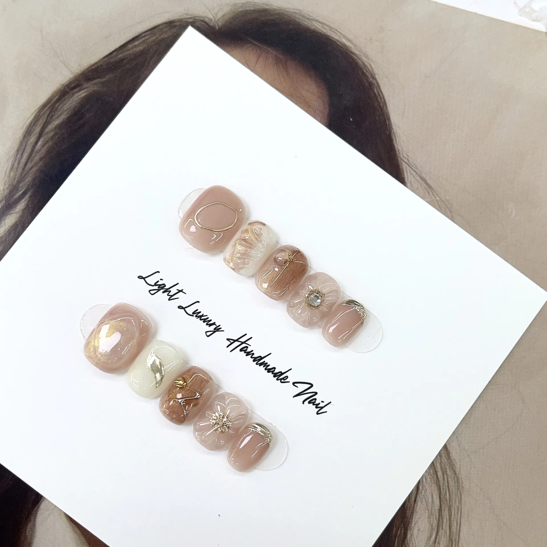 【原创实拍】可爱造型胶小短甲手工穿戴甲片轻奢纯手工高品控甲