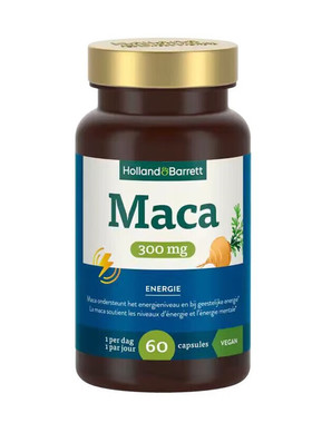 Holland&Barrett荷柏瑞荷兰玛卡胶囊 300mg 60粒 新包装 玛卡胶囊