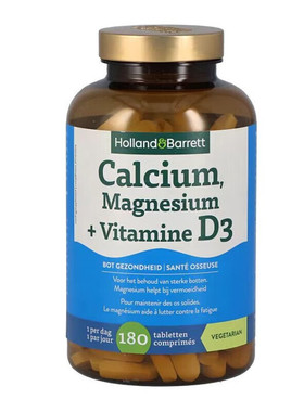 Holland&Barrett荷兰本土花园店HB钙镁维生素D3片剂 180粒