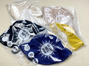 5色 日本UV CUT 超大帽檐防晒防紫外线 可折叠帽子遮阳帽新疆棉