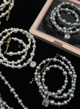 方~气泡珍珠项链 2色