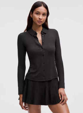 Lu原厂 Hold Tight 女士修身剪裁带领长袖衬衫