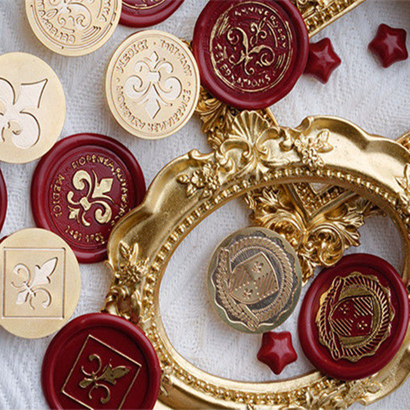 复古火漆印章鸢尾花系列学生手账diy装饰ins风火蜡印信封请柬封印