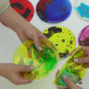 圆形液体捏捏乐玩具宝宝感官垫早教儿童感统训练器材触觉垫捏不破