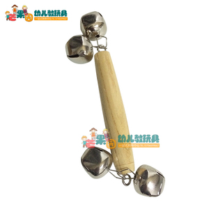 精品奥尔夫乐器双头手摇铃早教儿童音乐教具家用宝宝启蒙玩具铃铛