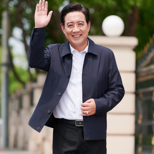男士夹克外套恰克衫爸爸父亲公公穿立玲卡克男装中老年加克外披另