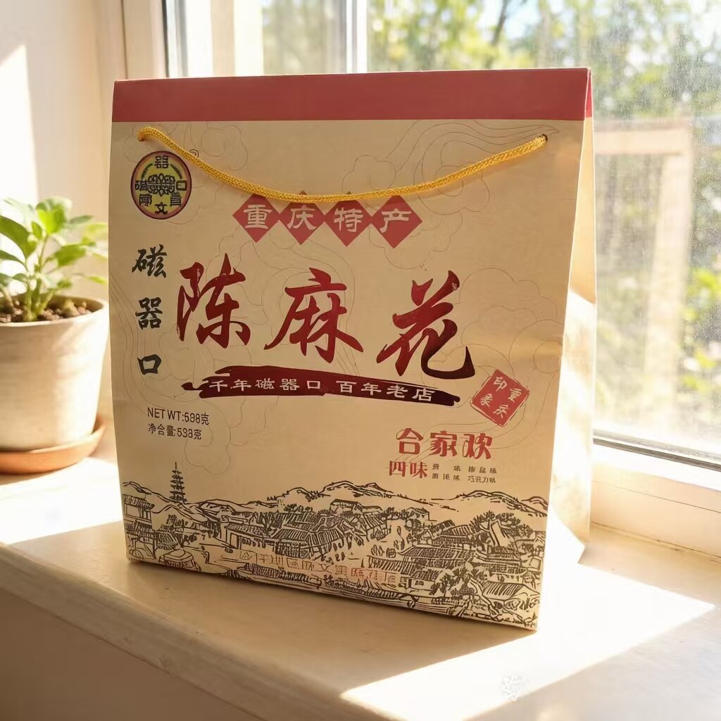 重庆陈麻花538克陈文贵四味合家欢礼盒装磁器口陈麻花多味包邮