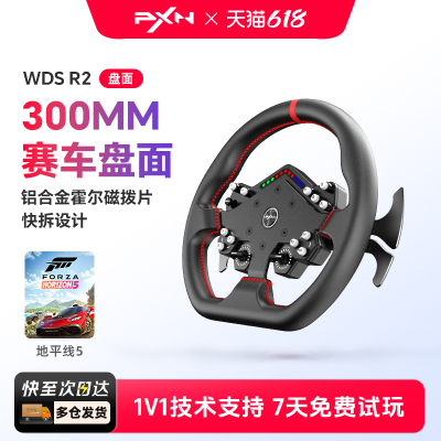 莱仕达WDS R2 赛车模拟器游戏方向盘 300MM可替换快拆赛车盘面  兼容V12/V12lite/VD系列基座