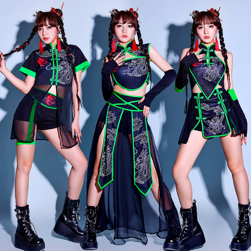 女团演出服2026新款韩舞kpop打歌服国潮街舞服装女成人爵士舞蹈服图片