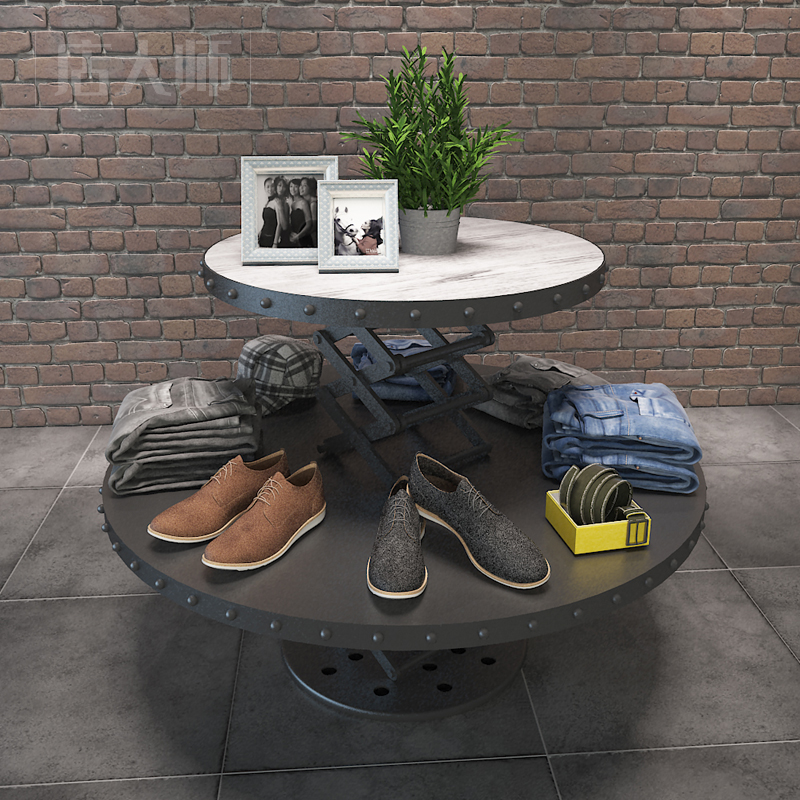 服装店金属简约展示桌中岛展示台流水台衣服鞋包陈列架衣服置物台