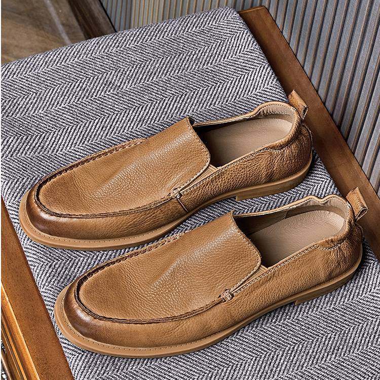 帕达索一脚蹬乐福鞋男士豆豆鞋真皮夏季英伦复古休闲皮鞋男240618,流行男鞋,乐福鞋（豆豆鞋）,淘宝优惠券,粉丝福利购,淘宝优惠卷