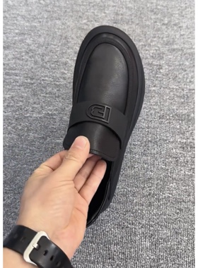 帕达索男鞋真皮秋季商务休闲一脚蹬休闲鞋懒人驾车软底鞋230846