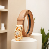 皮带女真皮自动扣中国结军训腰带潮流时尚 带 牛皮细裤 百搭装 饰女式