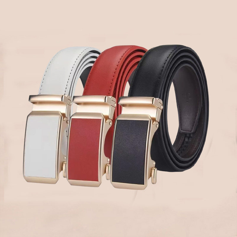 皮带女款自动扣真皮腰带简约百搭商务休闲配牛仔裤装饰女式宽裤带