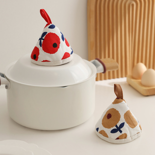 布艺三角防烫锅帽珐琅锅盖帽厨房铸铁锅把手耐高温砂锅隔热手套厚