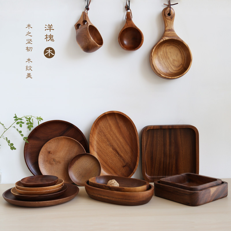 洋槐木盘子餐盘菜托盘