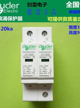 正品浪涌保护器2P20KA家用两相双线防雷避雷 电源SPD电涌突波防护