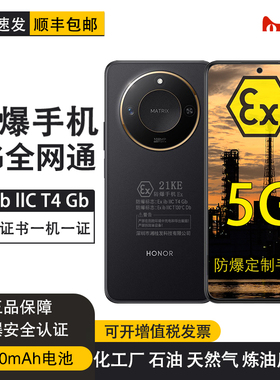 honor/荣耀 X60 1亿像素5800mAh大电池续航王绿洲护眼屏防爆手机CT4加油站EX化工厂医药工业天然气石油库专用